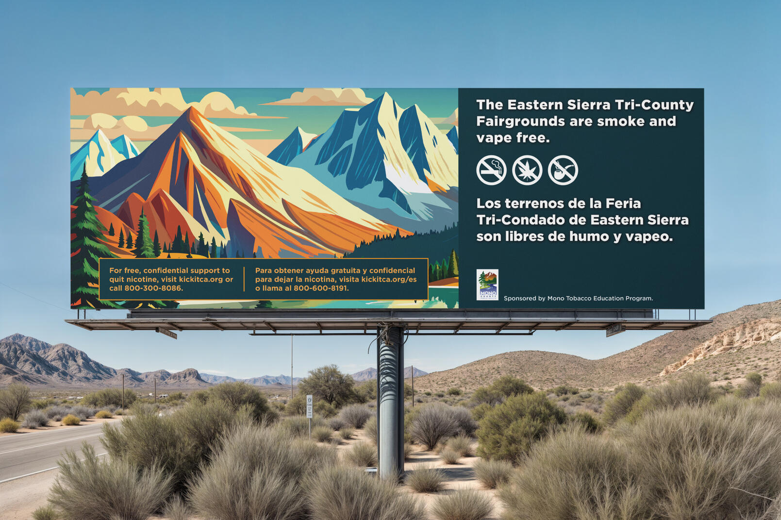 Eastern Sierra Nevada Smoke and Vape Free Billboard