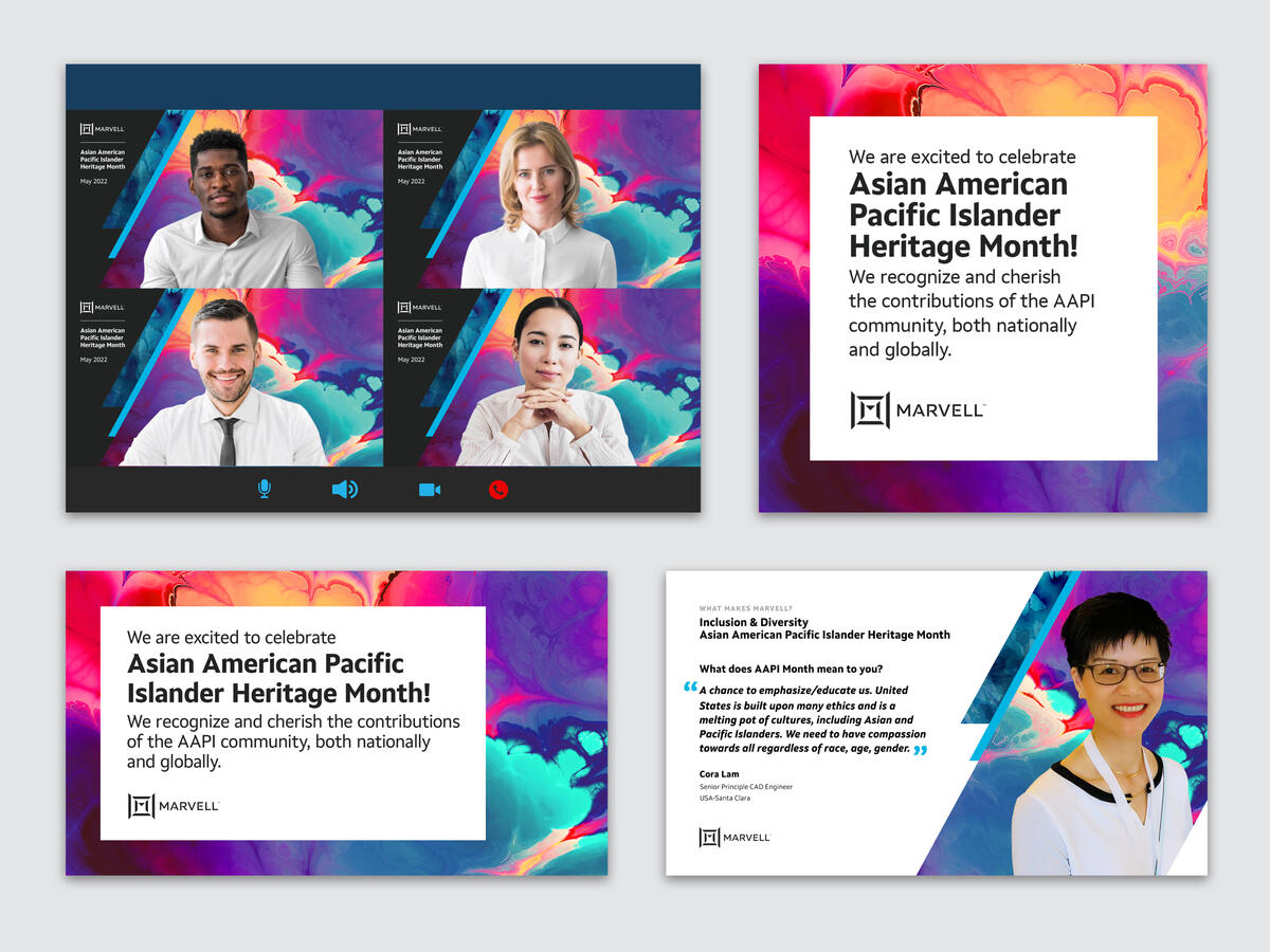 Asian American Pacific Islander Zoom Background and Social Media Graphics