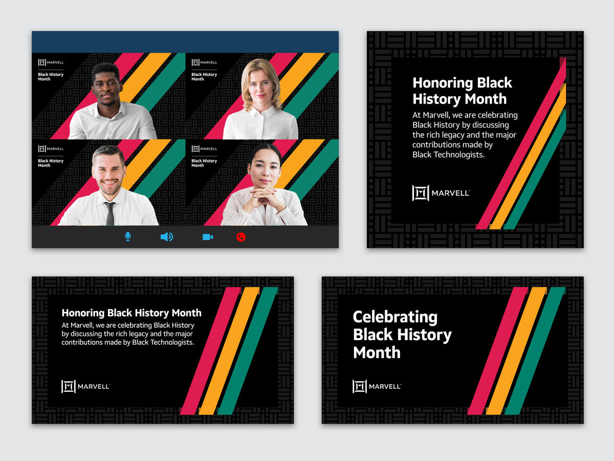 Black History Month Zoom Background and Social Media Graphics